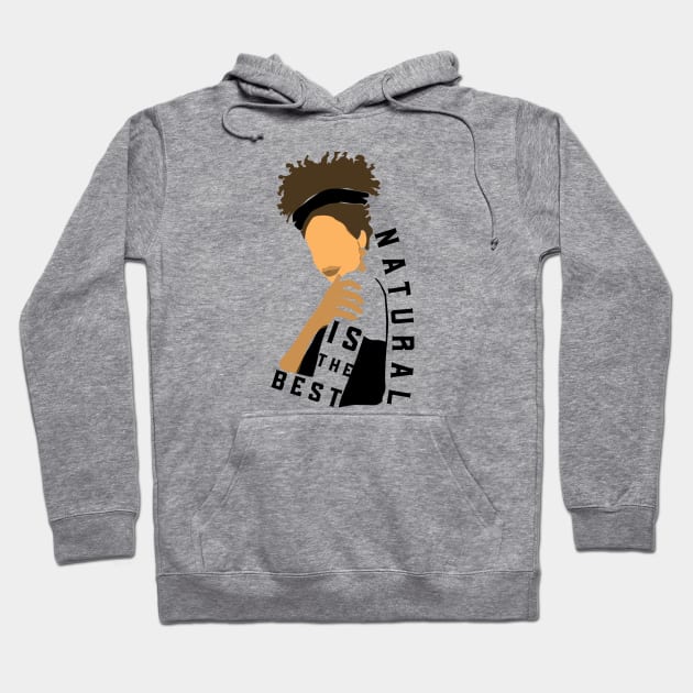 Natural is the best - natural curly hair beautiful women Hoodie by Abstract Designs